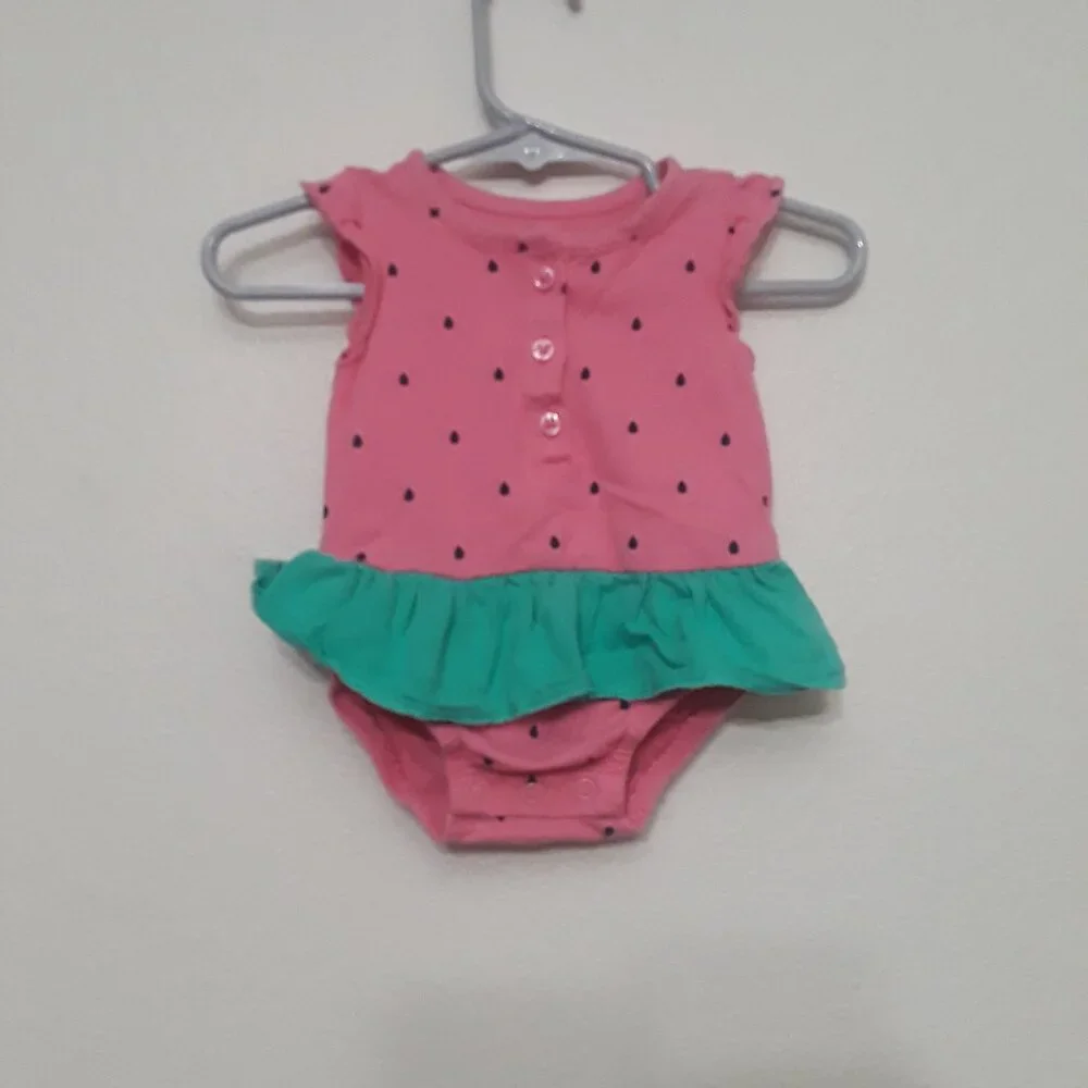 Carter's Pink and Green Watermalon Bodysuit